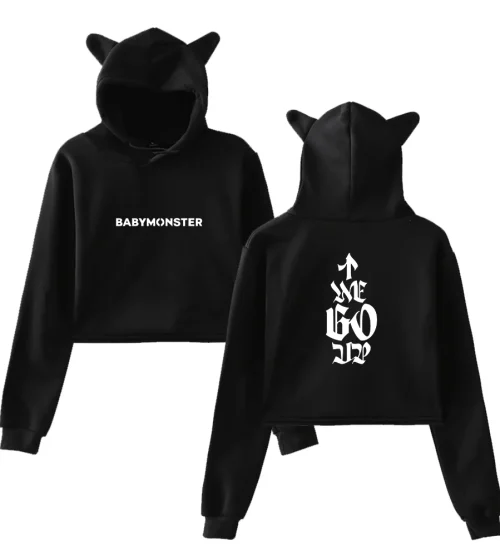 Babymonster Hoodie portraying some of the group's most iconic logos